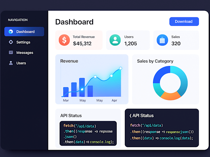 Cover image for Responsive Admin Dashboard – React, Tailwind & Shadcn 