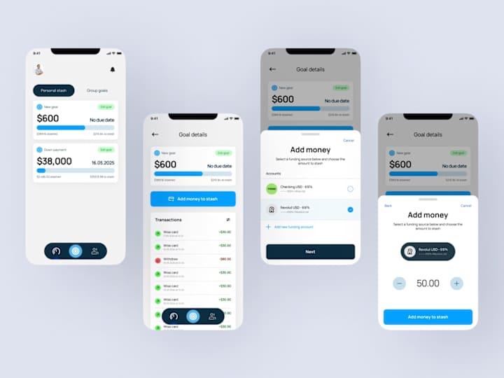 Cover image for Financial goals and money saving app