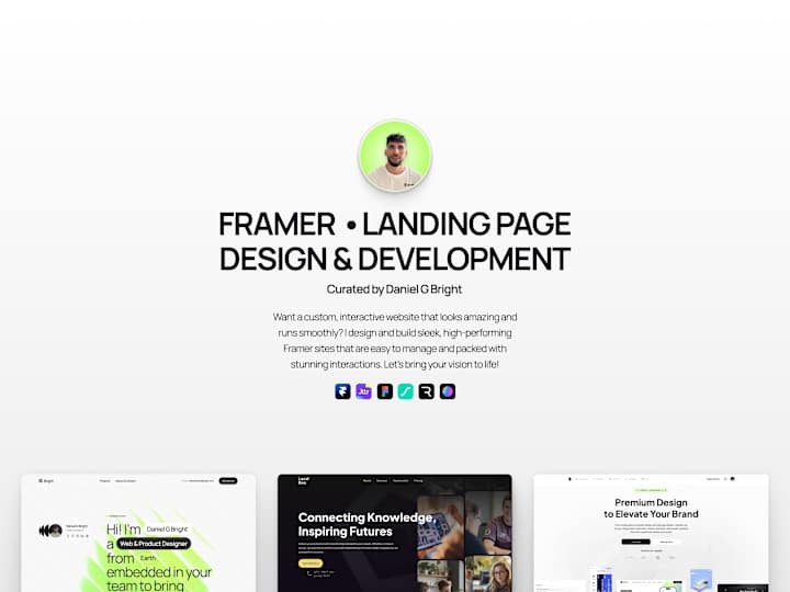 Cover image for Framer • Landing Page Design & Development