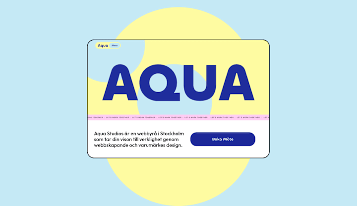 Cover image for AQUA STUDIOS.SE by Aqua Studio on Dribbble