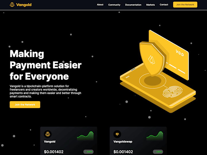 Cover image for Vangold Token - A Decentralized Finance (DeFi) Platform