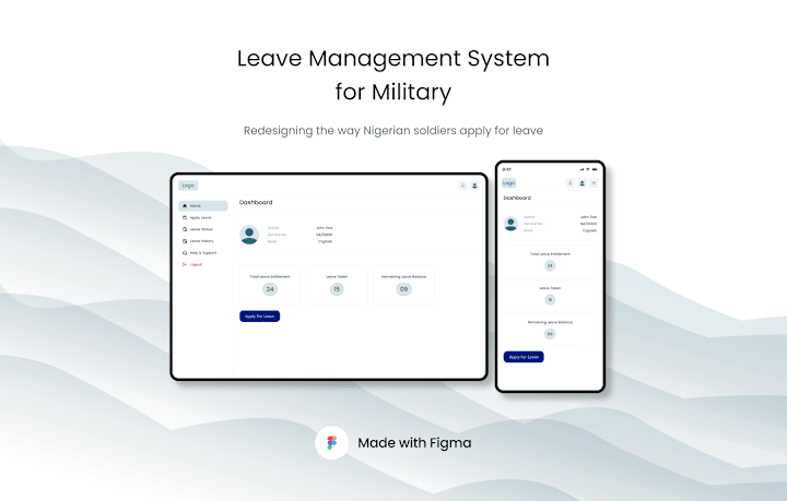 Cover image for Military Digital Leave Management System Dashboard