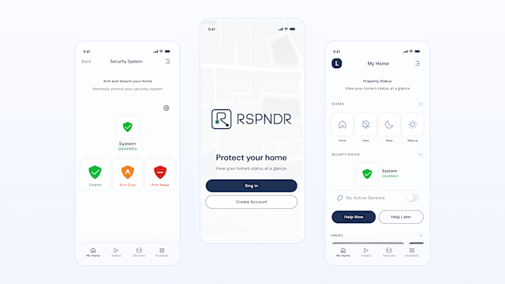 Cover image for Minimal App Design for security company