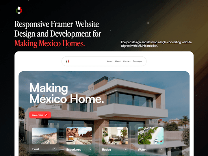 Cover image for Making Mexico Home Framer Website Design and Development
