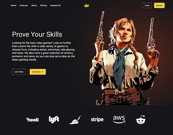 Cover image for Landing Page for Gaming Site | Behance