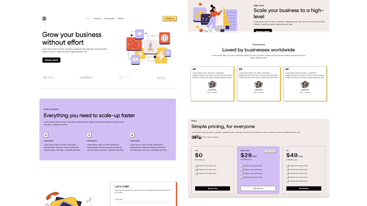 Cover image for Webflow website showcasing a digital service