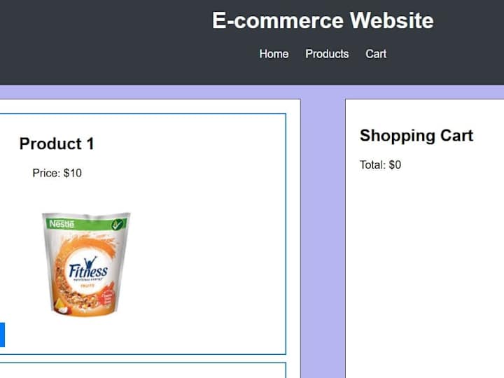 Cover image for E-commerce website basic layout