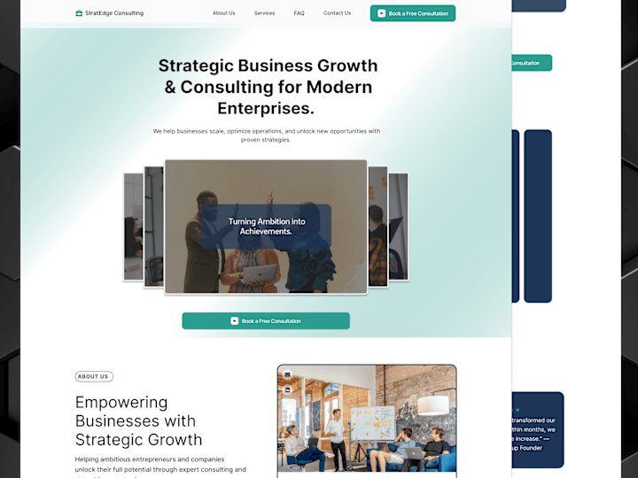 Cover image for StratEdge Consulting  - Framer Website Development