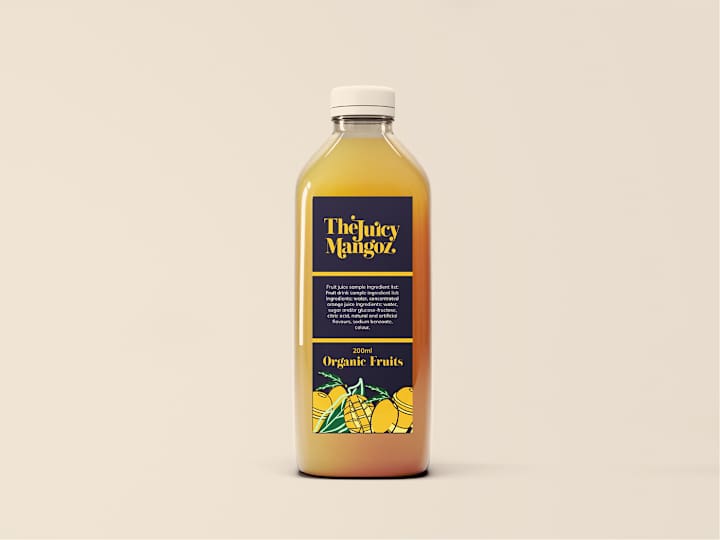 Cover image for TheJuicyMangoz - Label Design - Print Design | Beverage Brand