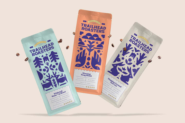 Cover image for Trailhead Roasters Brand Identity + Package Design