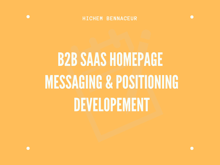 Cover image for B2B Saas messaging & positioning