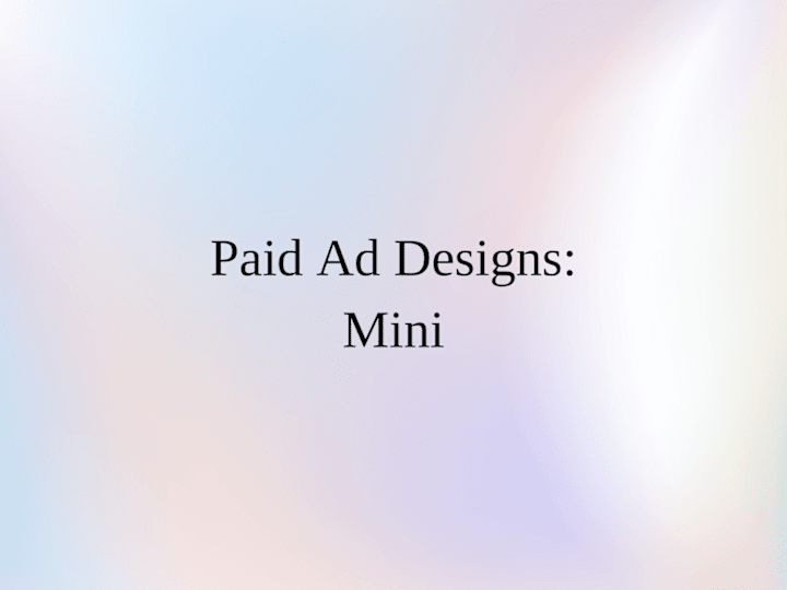 Cover image for Paid Ad Design: Mini