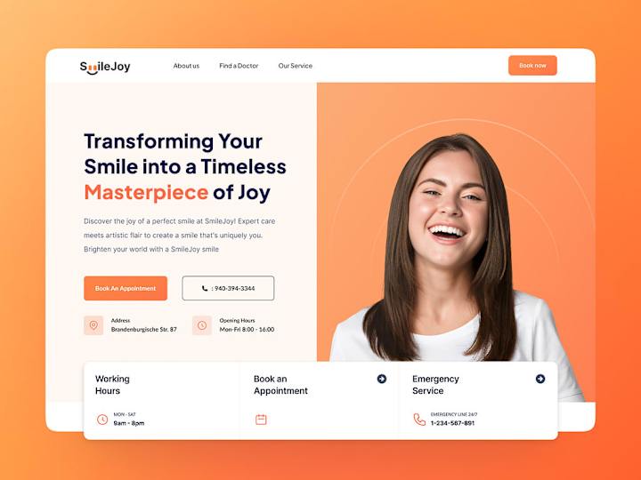 Cover image for SmileJoy | Marketing Landing Page Design