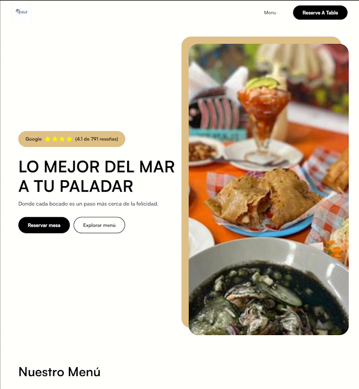 Cover image for Restaurant Menu HomePage