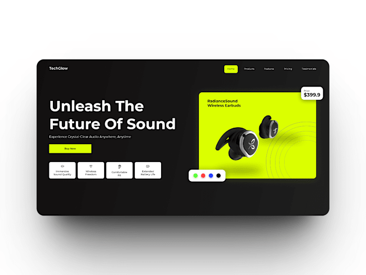 Cover image for Earbud Landing Page Design