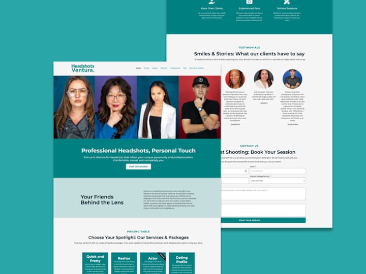 Cover image for Headshots Ventura |  Designed and Developed on Elementor