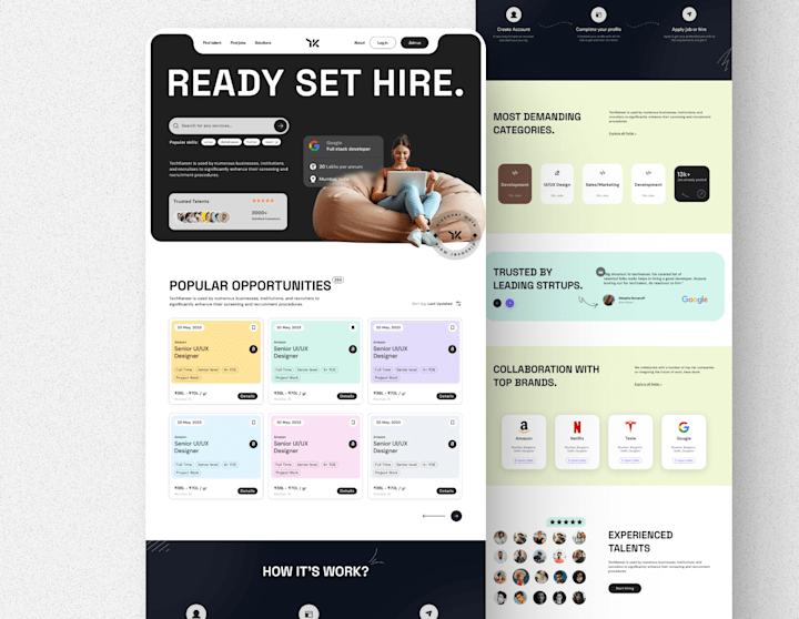 Cover image for Techkareer - Landing Page design