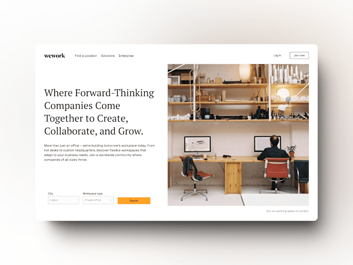 Cover image for Website Redesign for WeWork