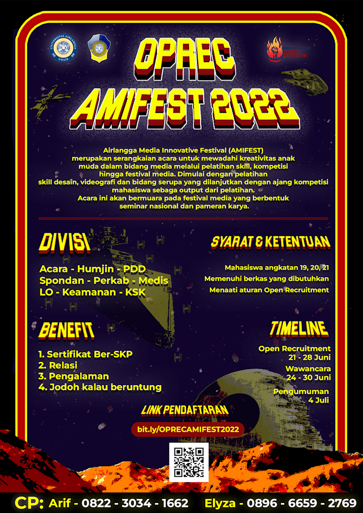 Cover image for Open Recruitment Poster for AMIFEST 2022