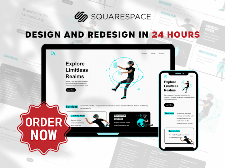 Cover image for I will design or redesign your Squarespace Website