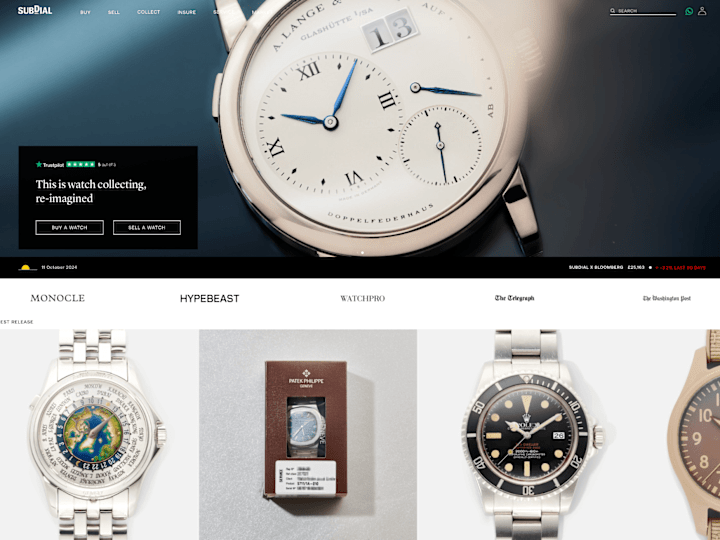 Cover image for Subdial luxury watch marketplace