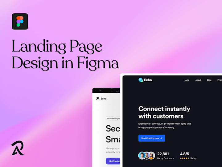 Cover image for Landing Page Design in Figma | UX/UI Design