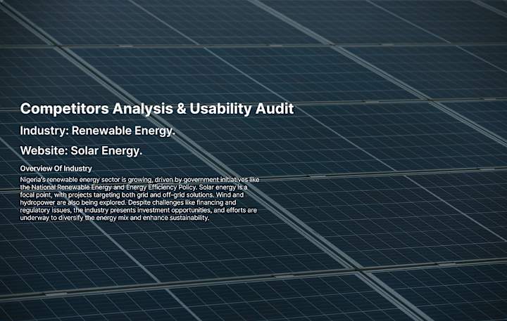 Cover image for A Comprehensive Competitor Analysis & Usability Audit.