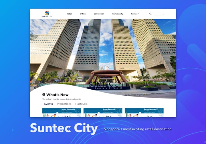 Cover image for Suntec City: Website Redesign