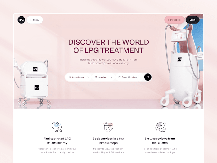 Cover image for LPG – Beauty Services Booking Website.