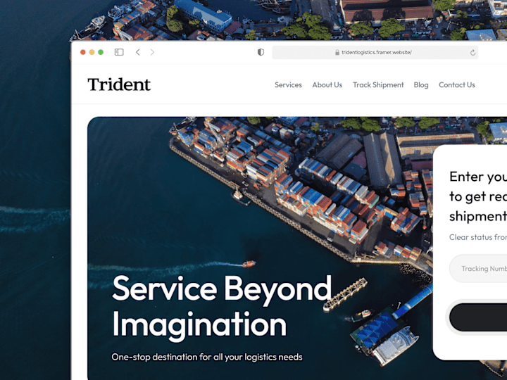 Cover image for Landing Page Design for Trident Logistics