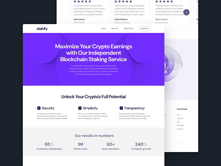 Cover image for Stakify Website
