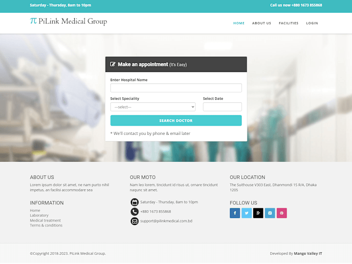 Cover image for Medical, clinic Portfolio & Appointment System