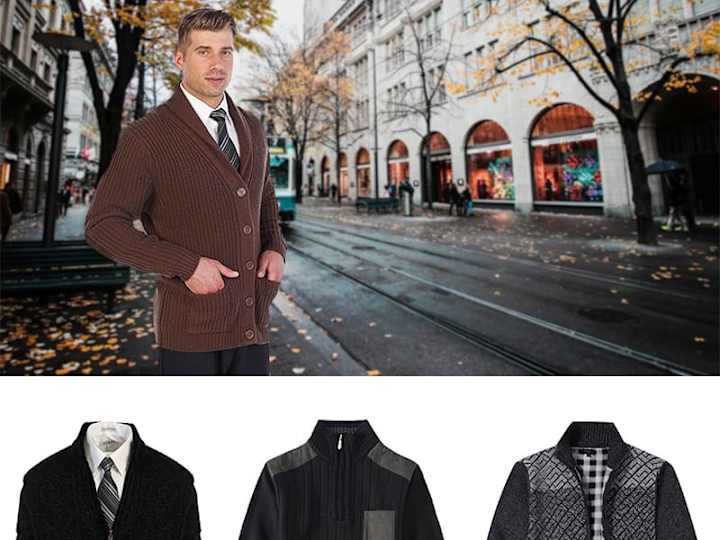 Cover image for Men’s Knitted Sweaters & Cardigans