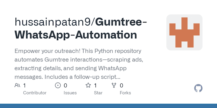 Cover image for Gumtree Automation for WhatsApp Messaging