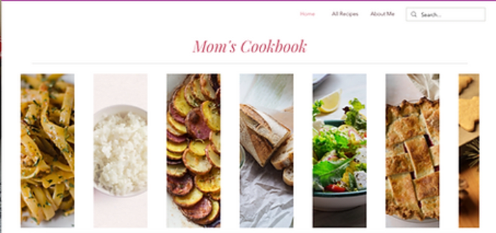 Cover image for Mom's Cookbook Website