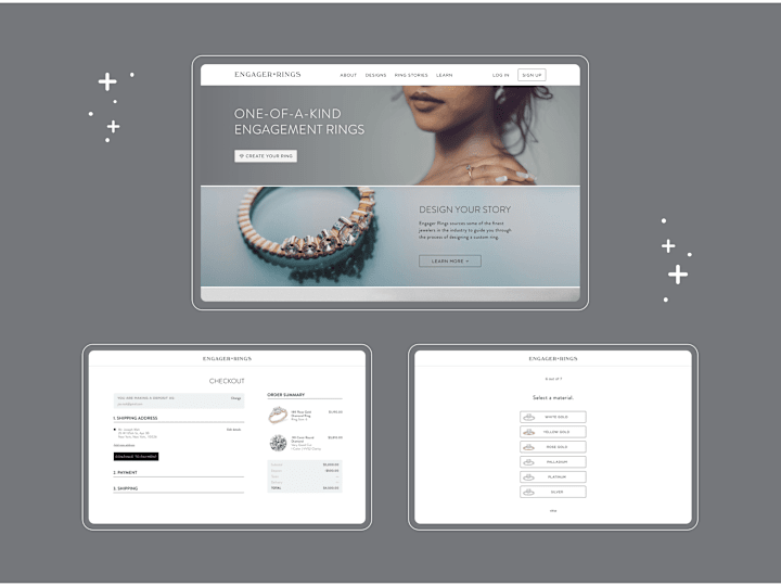 Cover image for Engager Rings Website Redesign — jessiejia
