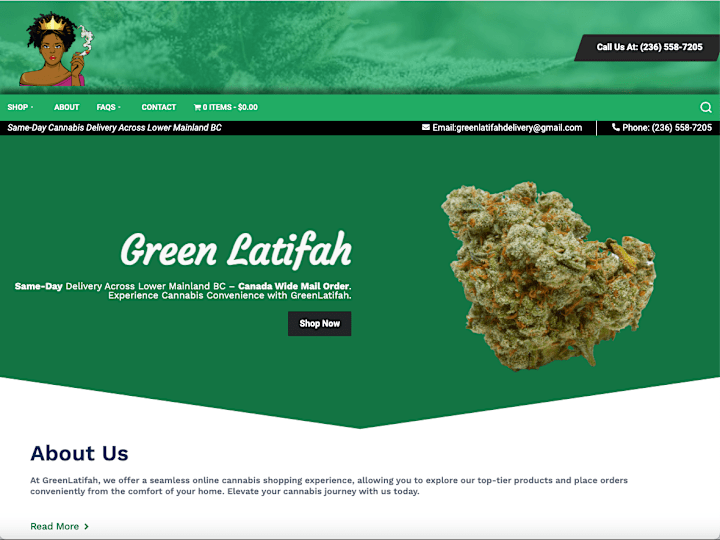 Cover image for Responsive Web Design for E-commerce Store : Green Latifah