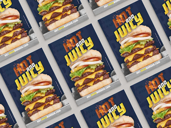 Cover image for Full page Magazine Campaign Design for a Burger Company