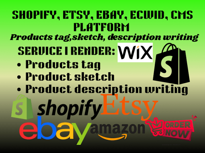 Cover image for do product upload seo listing description writing image edit 