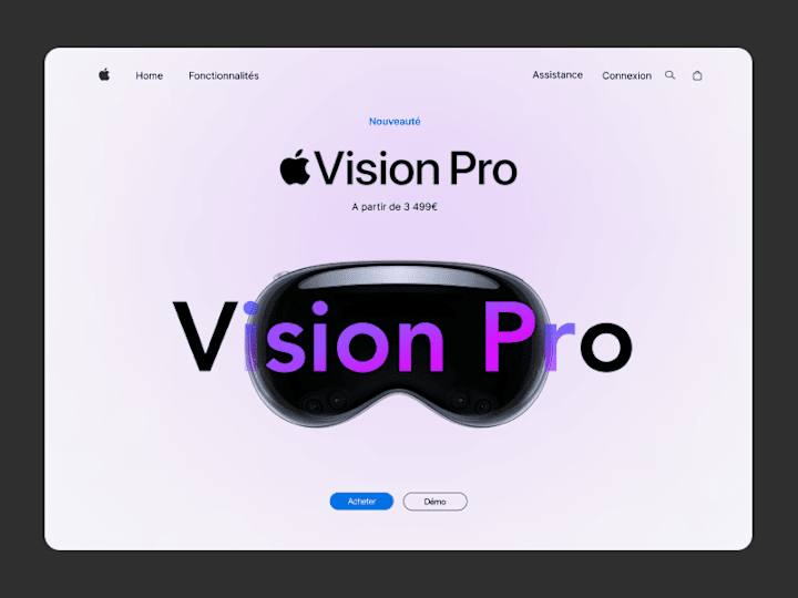 Cover image for VisionPro Apple landing page