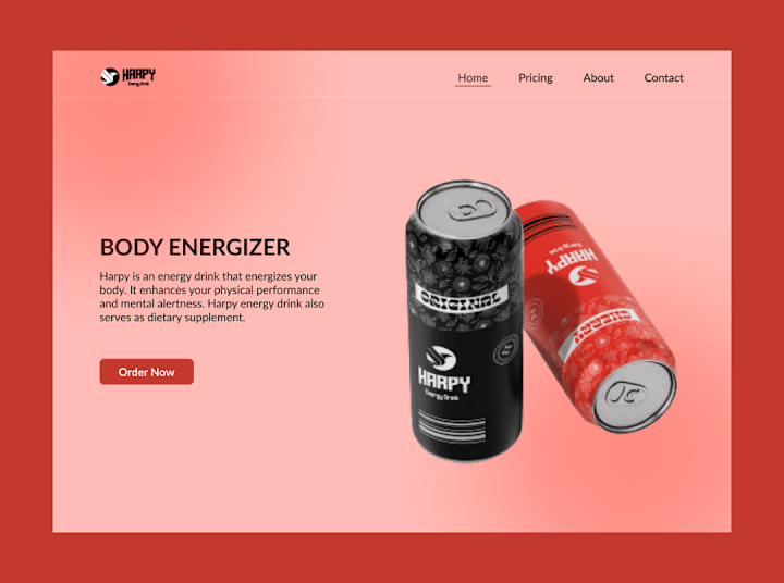 Cover image for Hero Section Design For An Energy Drink