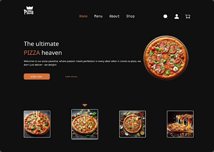 Cover image for Pizza Paradise - Food Website Landing Page UI Design