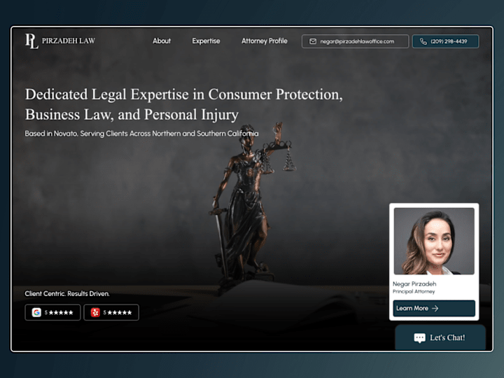 Cover image for Pirzadeh Law Landing Page Redesign