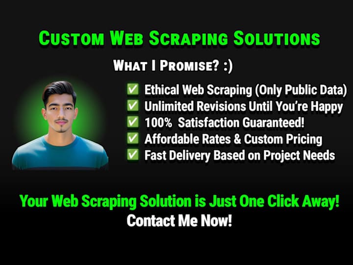 Cover image for Get custom web scraping & data extraction solutions using python