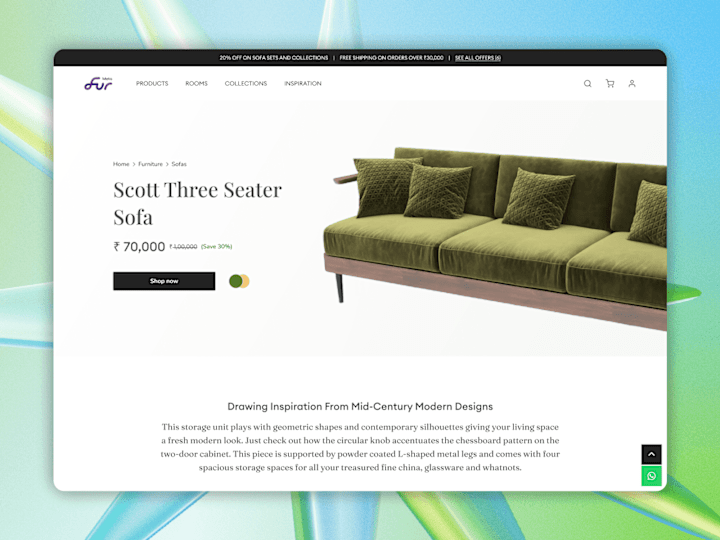 Cover image for MetaFur, E-commerce Furniture Website