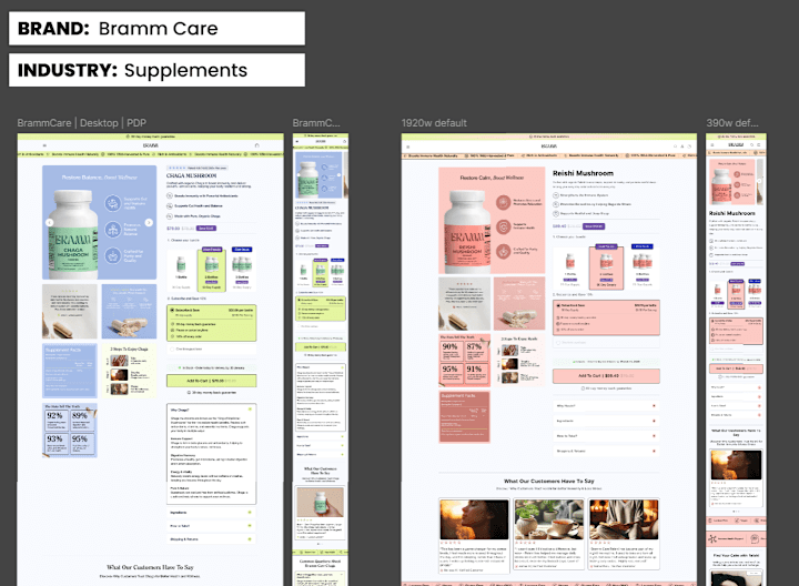 Cover image for BRAMM CARE Product Page Design
