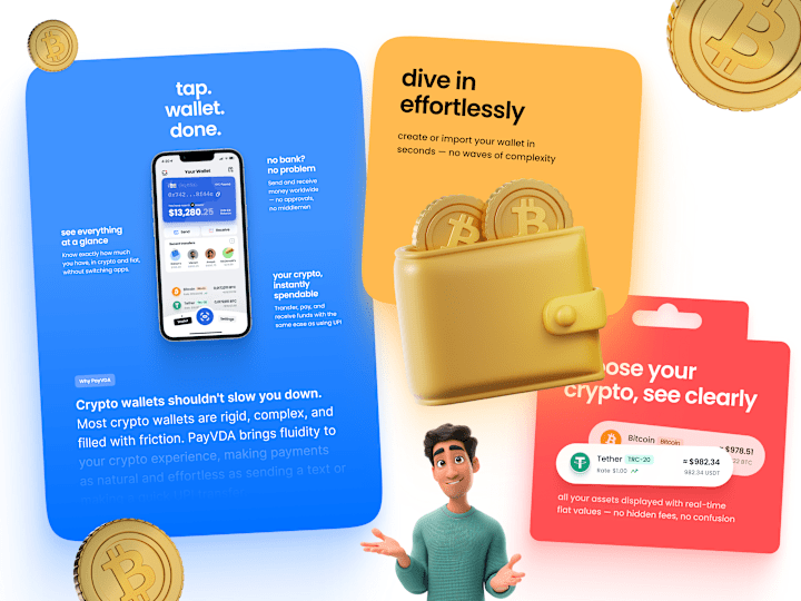 Cover image for Landing Page for Crypto Wallet App