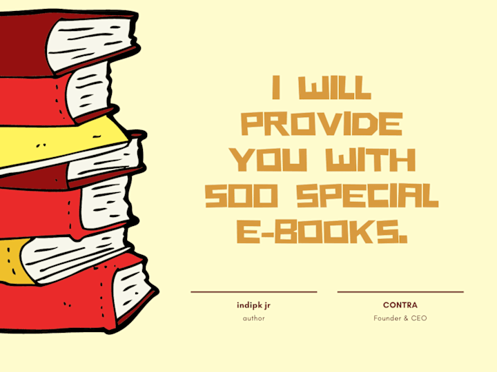 Cover image for I will provide you with 500 special ebooks.