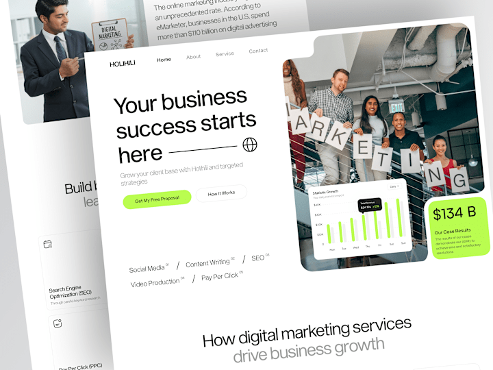 Cover image for HOLIHILI - Digital Marketing Landing Page