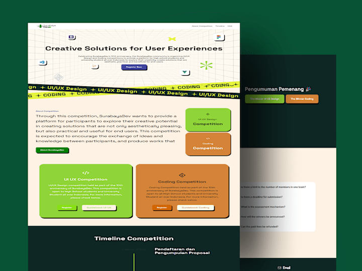 Cover image for SurabayaDev Competition - Coding & UI/UX Competitions